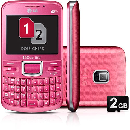 LG C199 Desbloqueado Rosa Dual Chip Câmera 2.0MP Wi-Fi
