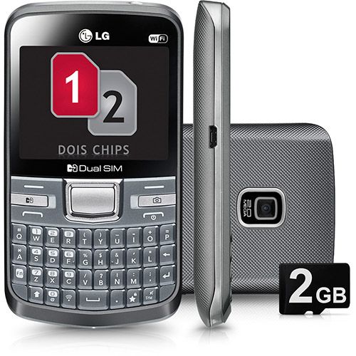 LG C199 Desbloqueado Prata Dual Chip Câmera 2.0MP Wi-Fi