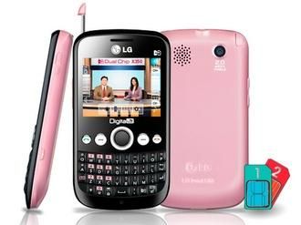 LG X350 Rosa Dual Chip com TV Digital, Câmera 2.0MP.